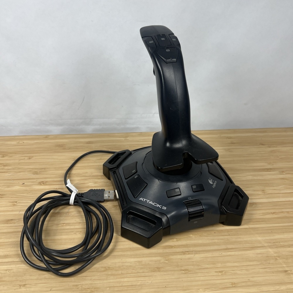 Tested Logitech Attack 3 USB Gaming Joystick Model J-UJ18, Black